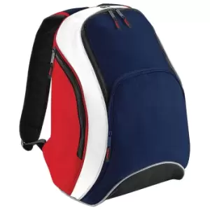 Image of Bagbase Teamwear Backpack (21 Litres) (one Size, French Navy/Classic Red/White)