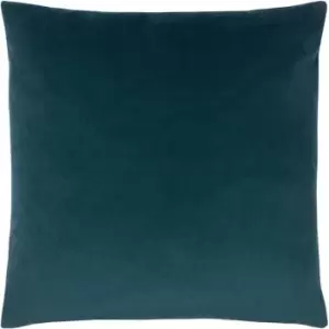 Image of Sunningdale Velvet Square Cushion Kingfisher - Kingfisher - Paoletti