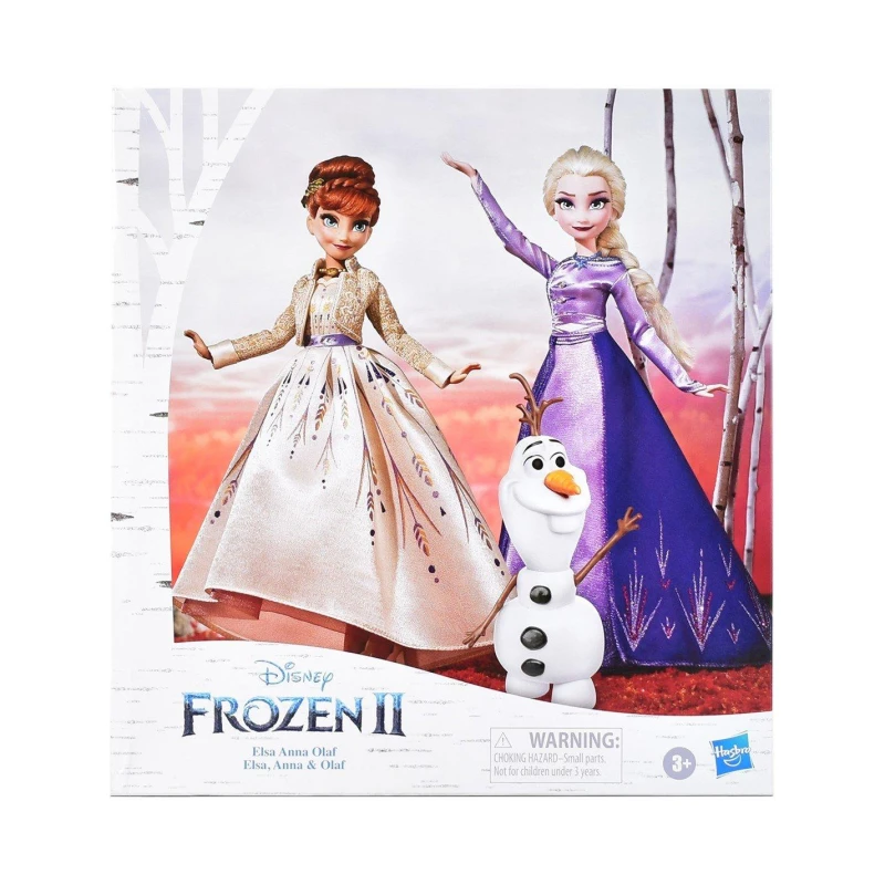 Image of Disney Frozen Elsa Anna and Olaf Fashion Doll Set With Dresses and Shoes Frozen 2 Multi female One Size