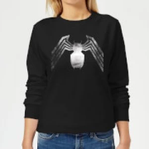 Image of Venom Chest Emblem Womens Sweatshirt - Black