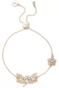 Image of Ladies Marchesa BR DRAGONFLY SLIDER-GOLD/CRYSTAL Bracelet 16B00098