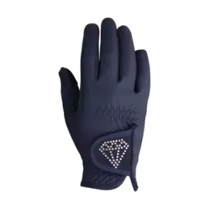 Image of Hy Childrens/Kids Cadiz Riding Gloves (M) (Navy)