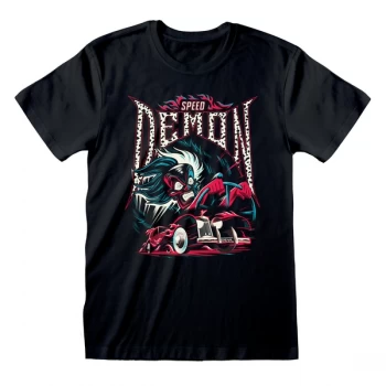 Image of 101 Dalmations - Speed Demon Unisex Medium T-Shirt - Black