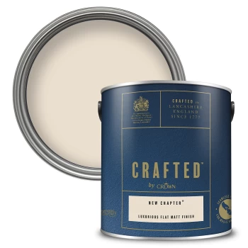 Image of CRAFTED by Crown Flat Matt Interior Wall, Ceiling and Wood Paint - New Chapter - 2.5L