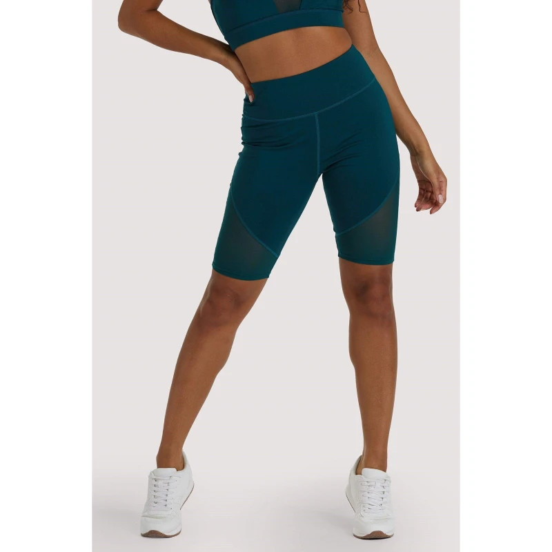 Image of Wolf and Whistle Eco Teal Panel Shorts Teal female 8