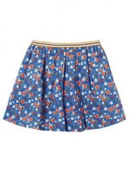 Image of Fat Face Girls Bee Print Skirt - Cobalt