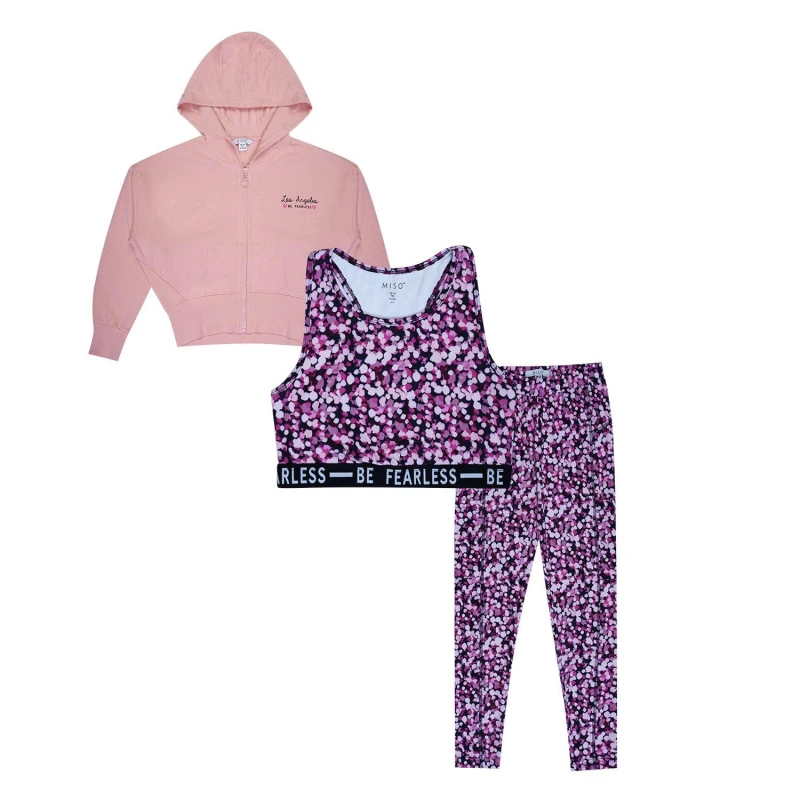 Image of Miso 3 Piece Set Juniors - Pink Pink 6 - 7 Years
