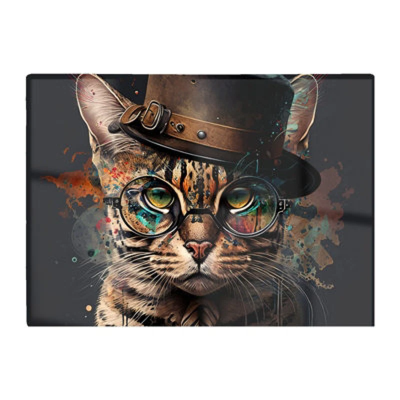 Image of Warren Reed Designer Bengal Cat With Glasses Chopping Board