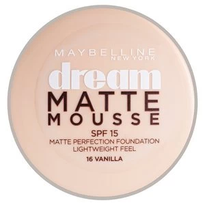 Image of Maybelline Dream Matte Mousse Foundation 16 Vanilla 30ml Nude