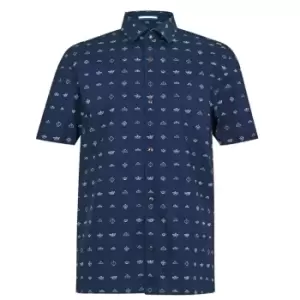 Image of Ted Baker Whit Short Sleeve Shirt - Blue