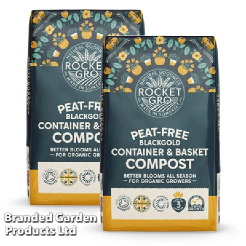 Image of Thompson & Morgan Rocketgro Peat-Free Blackgold Container & Basket Compost 40 Litre X 2 Units