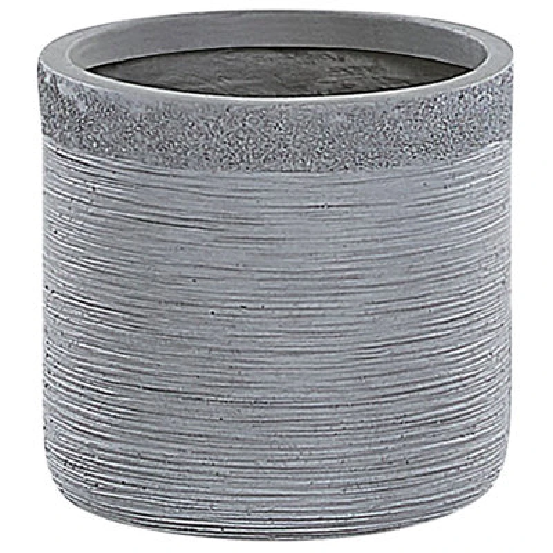 Image of Beliani Plant Pot Samos 26cm Grey