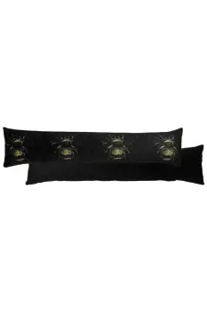 Image of Gold Bee Printed Velvet Draught Excluder Cover
