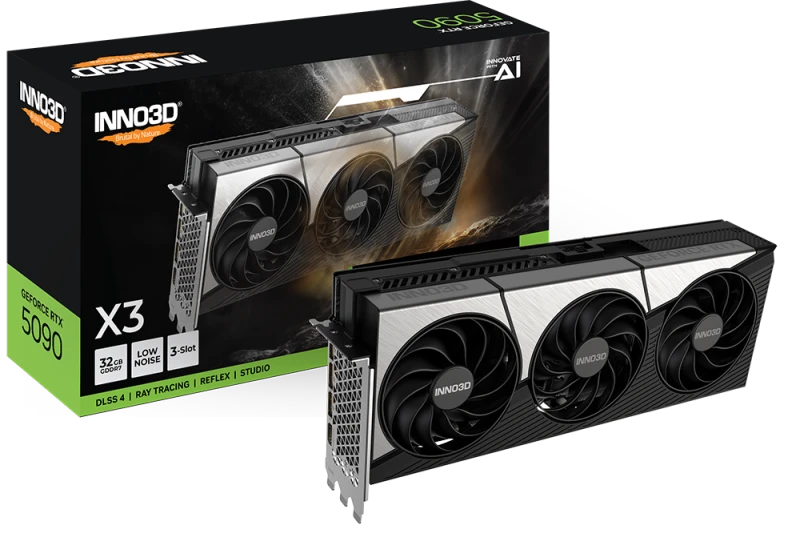Image of INNO3D GeForce RTX 5090 32GB X3 Triple Fan GDDR7 Graphics Card - N50903-32D7-17593928
