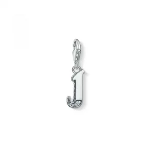 Image of Ladies Thomas Sabo Sterling Silver Charm Club Letter J Charm