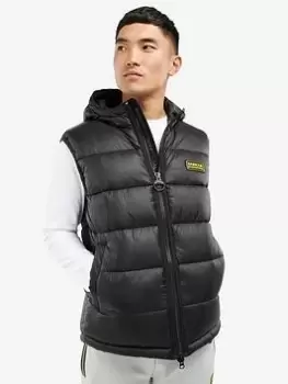 Image of Barbour International Bobber Quilted Gilet - Black, Size L, Men