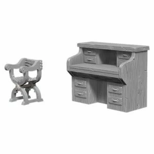 Image of Pathfinder Deep Cuts Unpainted Miniatures - Desk and Chairs