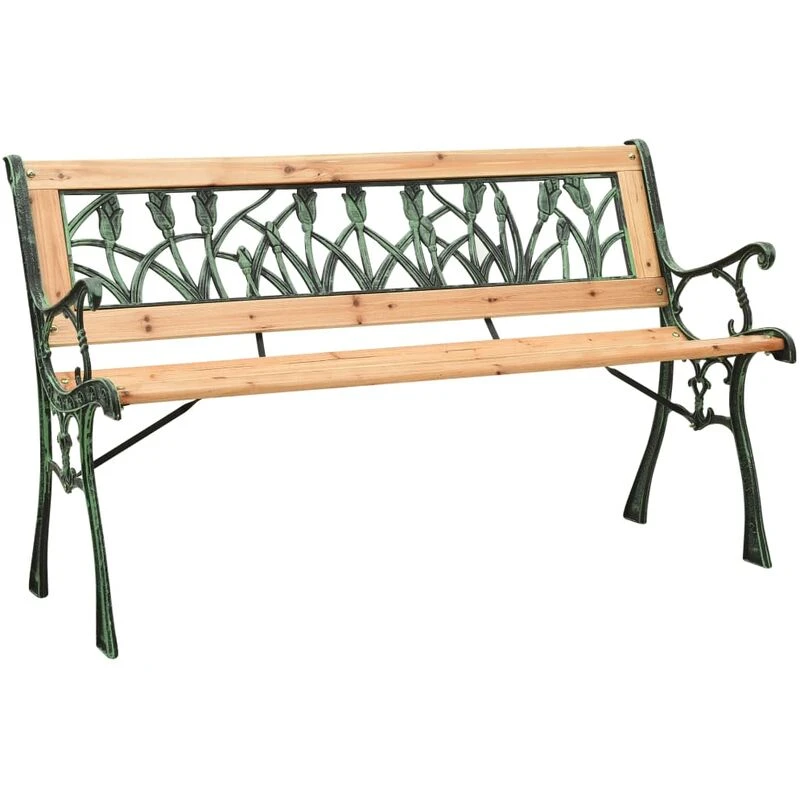 Image of VIDAXL Garden Bench 122cm Cast Iron and Solid Firwood Vidaxl 8720286106952