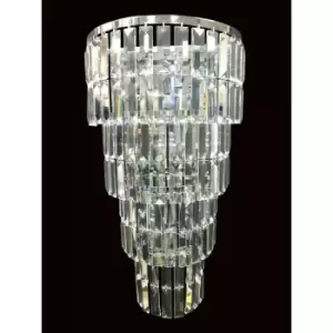 Image of Impex Padua 5 Light Polished Chrome Lead Crystal Wall Light