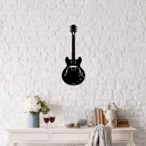 Image of Gitar Black Decorative Metal Wall Accessory