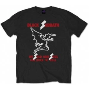 Image of Black Sabbath Sold Our Soul Black T Shirt: Medium