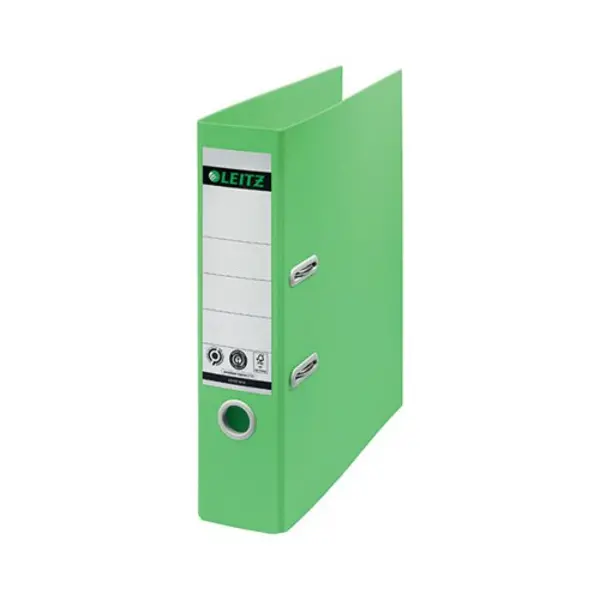 Image of Leitz Recycle Lever Arch File A4 80mm Green (Pack of 10) 10180055