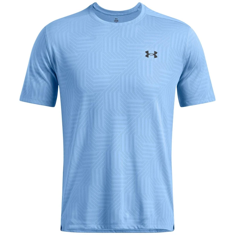 Image of Under Armour Mens Training Tech Vent Geotessa T-Shirt - Blue, Size 2XL, Men Blue W1DWM Male 2XL