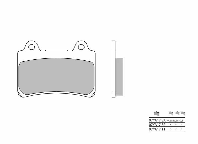 Image of Brembo S.p.A. Street Carbon Ceramic Brake pads - 07YA1711