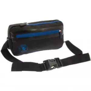Image of Chelsea FC Unisex Adult Crossbody Bag (One Size) (Black/Blue)