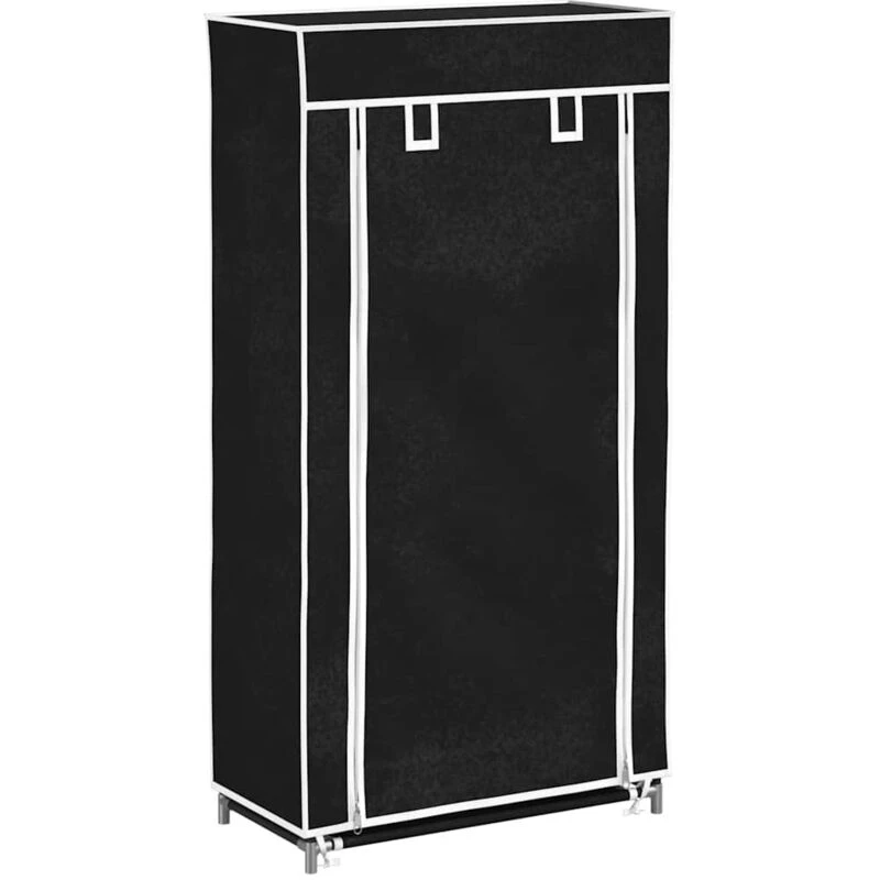 Image of VIDAXL Fabric Shoe Cabinet with Cover 58 x 28 x 106cm Black Vidaxl 240503