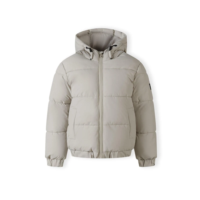 Image of Minoti Boys ripstop jacket high collar elastic cuffs grey Stone male 2-3 Yrs