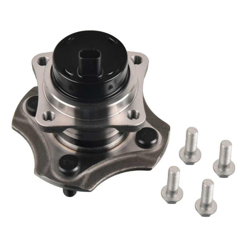 Image of FEBI BILSTEIN 31180 Wheel bearing kit with fastening/mounting material, Rear Axle Right, with integrated ABS sensor Wheel Bearing Kit (654)