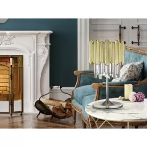 Image of Schuller Lighting - Schuller Tiara Glass Table Lamp Chrome G9