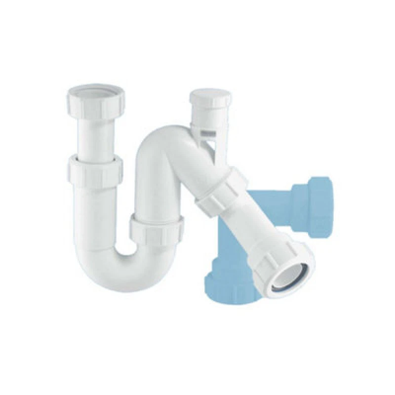 Image of McAlpine TP10V 75mm Water Seal Tubular Swivel Anti-Syphon (Silentrap) All One Trap with 1.25" Multifit Outlet White