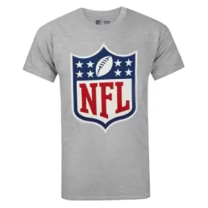Image of NFL Mens logo Shield T-Shirt (L) (Grey)