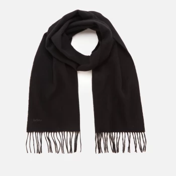 Image of Barbour Casual Womens Lambswool Woven Scarf - Black