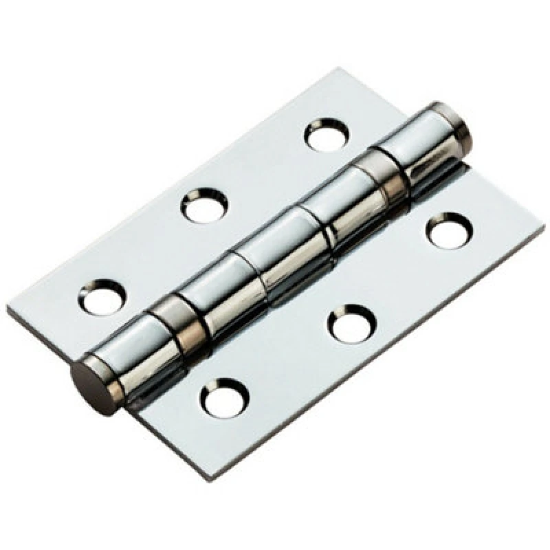 Image of Loops PAIR 76 x 51 x 2mm Ball Bearing Hinge Polished Chrome Interior Door Multi
