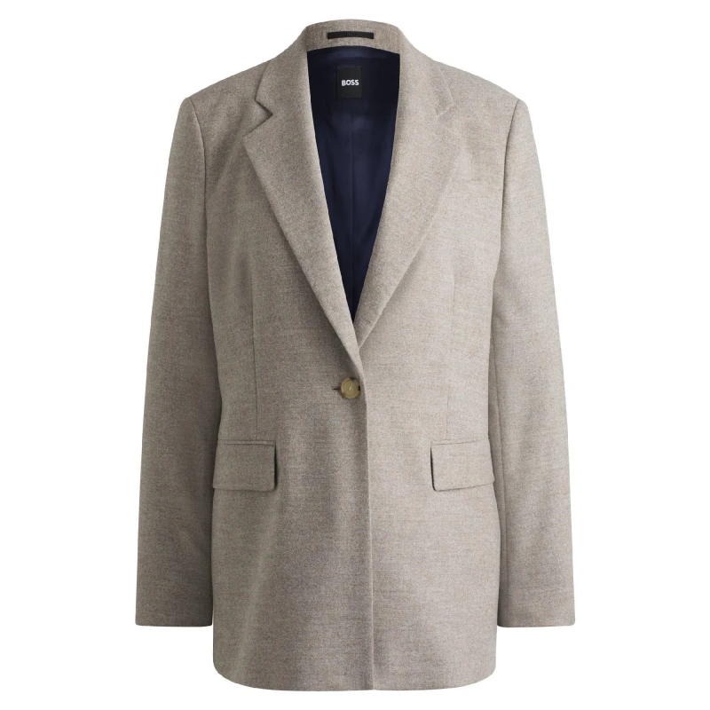 Image of Boss Womens Janka Formal Jacket Open Grey female 6 (XS)