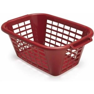 Image of Addis Rectangular Laundry Basket, 40L, Red