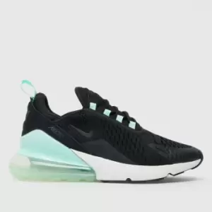 Image of Nike Black & Green Air Max 270 Youth Trainers