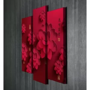 Image of UC023 Multicolor Decorative Canvas Painting (3 Pieces)