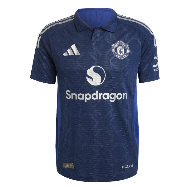 Image of adidas Manchester United Authentic Away Shirt 2024 2025 Adults - Blue Blue M