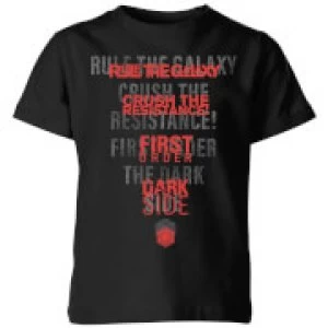 Image of Star Wars Dark Side Echo Black Kids T-Shirt - Black - 5-6 Years