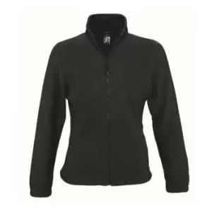 Image of SOLS Womens/Ladies North Full Zip Fleece Jacket (L) (Black)