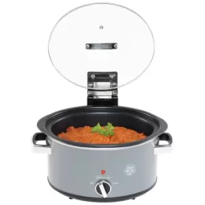 Image of Hairy Bikers 3.5L Sear & Stew Hinged Lid Slow Cooker - Cool Grey