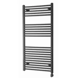 Image of Towelrads Richmond Thermostatic Straight Electric Towel Radiator, 691x450mm - Black