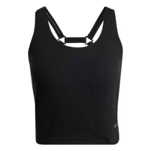 Image of adidas Parley Run for the Oceans Cropped Tank Top Womens - Black