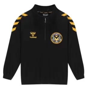Image of Hummel Newport County quarter Zip Sweater Juniors - Black