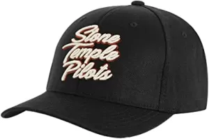 Image of Stone Temple Pilots - Scroll Logo Unisex Baseball Cap - Black
