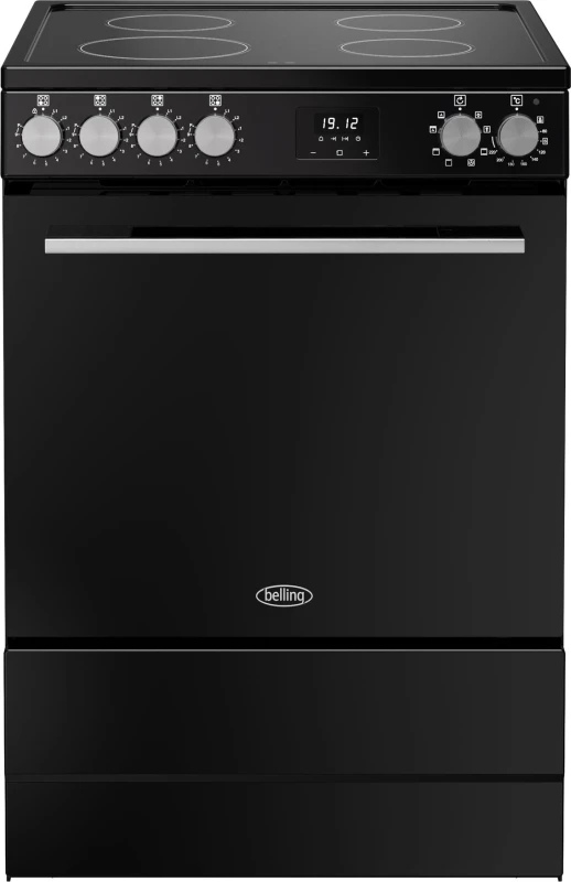 Image of Belling BEL FSA VISION SGL 60EI BSS 60cm Freestanding Single Cavity Induction Cooker 12054 - BLACK BEL FSA VISION SGL 60EI BSS